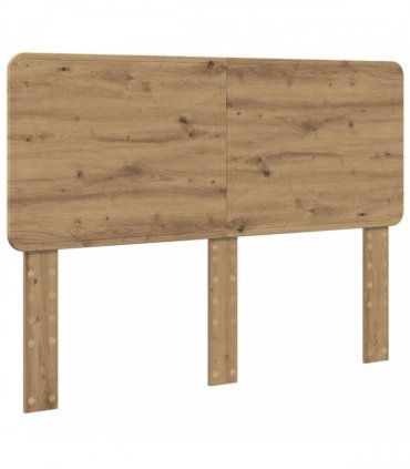 vidaXL Bed Frame Artisan Oak 140 x 190 cm Solid Pine Wood
