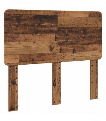 vidaXL Bed Frame with Headboard Old Wood 120 x 190 cm Solid Pine Wood