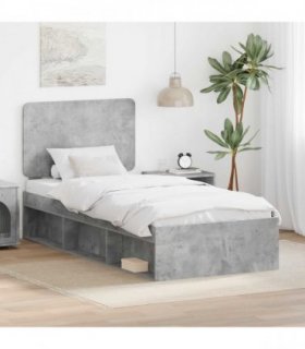 vidaXL Bed Frame Concerte Grey 100 x 200 cm Solid Pine Wood