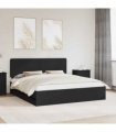 vidaXL Bed Frame with Drawer Black 180 x 200 cm Engineer Wood