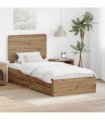 vidaXL Bed Frame with Drawer Artisan Oak 90 x 190 cm Engineered Wood