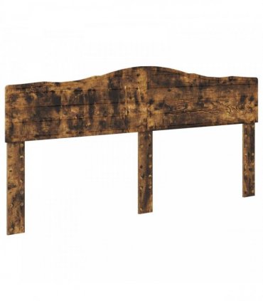 vidaXL Bed Frame Smoked Oak 180 x 200 cm Solid Pine Wood
