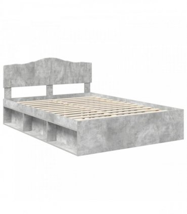 vidaXL Bed Frame Concerte Grey 150 x 200 cm Solid Pine Wood