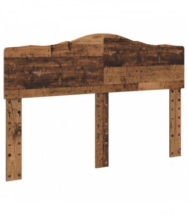 vidaXL Bed Frame with Headboard Old Wood 150 x 200 cm Solid Pine Wood