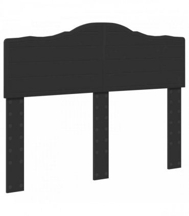 vidaXL Bed Frame with Headboard Black 135 x 190 cm Solid Pine Wood
