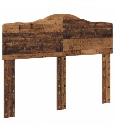 vidaXL Bed Frame with Headboard Old Wood 120 x 200 cm Solid Pine Wood