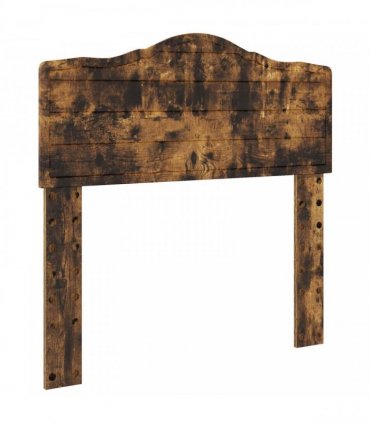 vidaXL Bed Frame Smoked Oak 100 x 200 cm Solid Pine Wood