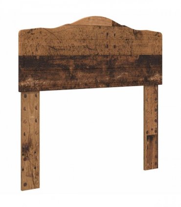 vidaXL Bed Frame with Headboard Old Wood 100 x 200 cm Solid Pine Wood