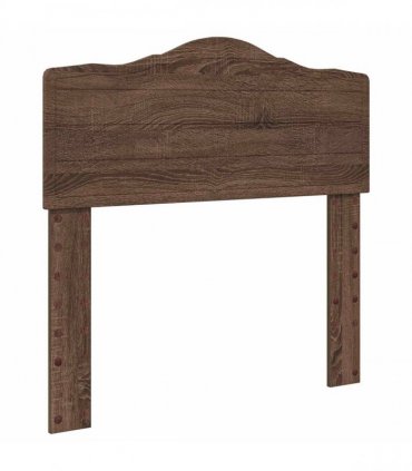 vidaXL Bed Frame with Headboard Brown Oak 90 x 200 cm Solid Pine Wood