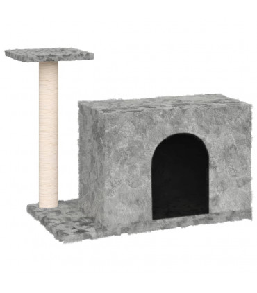 Cat Tree with Sisal Scratching Post Light Grey 51 cm