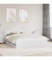 vidaXL Bed Frame with Drawer White 180 x 200 cm Engineer Wood