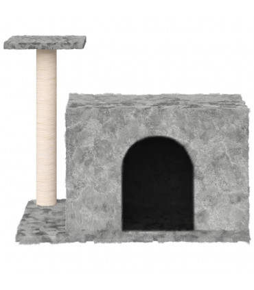 Cat Tree with Sisal Scratching Post Light Grey 51 cm