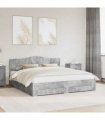 vidaXL Bed Frame Concrete Grey 180 x 200 cm Engineered Wood