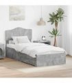 vidaXL Bed Frame with Drawer Concrete Grey 70 x 190 cm Engineered Wood