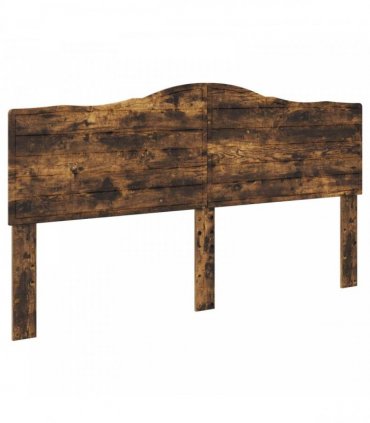 vidaXL Bed Frame Smoked Oak 200 x 200 cm Solid Pine Wood