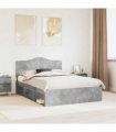 vidaXL Bed Frame Concerte Grey 150 x 200 cm Solid Pine Wood