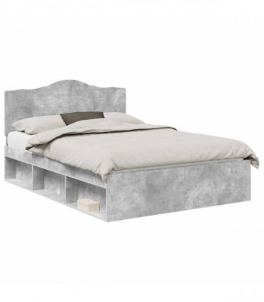 vidaXL Bed Frame Concerte Grey 150 x 200 cm Solid Pine Wood