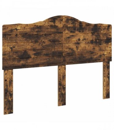 vidaXL Bed Frame Smoked Oak 140 x 190 cm Solid Pine Wood