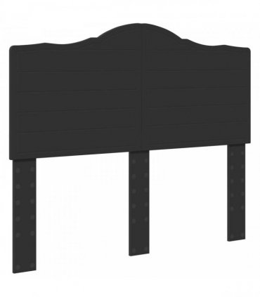 vidaXL Bed Frame with Headboard Black 135 x 190 cm Solid Pine Wood