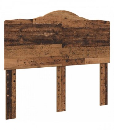 vidaXL Bed Frame with Headboard Old Wood 120 x 190 cm Solid Pine Wood