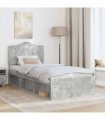vidaXL Bed Frame Concerte Grey 100 x 200 cm Solid Pine Wood