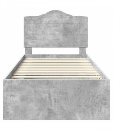 vidaXL Bed Frame Concerte Grey 100 x 200 cm Solid Pine Wood