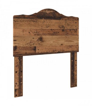 vidaXL Bed Frame with Headboard Old Wood 90 x 200 cm Solid Pine Wood