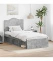 vidaXL Bed Frame Concerte Grey 90 x 190 cm Solid Pine Wood