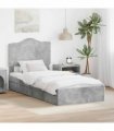 vidaXL Storage Bed Concrete Grey 90 x 190 cm Engineered Wood