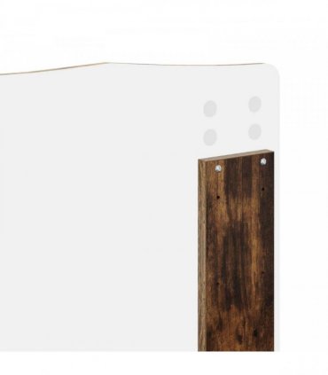 vidaXL Bed Frame Smoked Oak 120 x 200 cm Engineered Wood