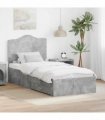 vidaXL Bed Frame Concrete Grey 100 x 200 cm Engineered Wood