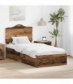 vidaXL Bed Frame Old Wood 90 x 200 cm Engineered Wood