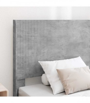vidaXL Bed Frame with Storage and Headboard Concrete Grey 90 x 190 cm