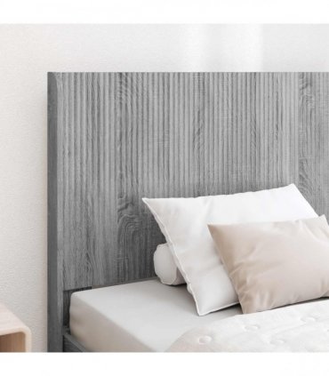 vidaXL Bed Frame with Storage and Headboard 2 pcs Grey Sonoma