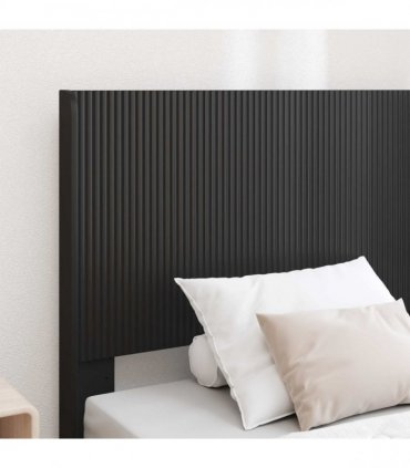 vidaXL Bed Frame with Storage and Headboard Black 75 x 190 cm