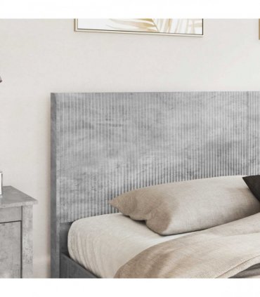 vidaXL Bed Frame with Storage and Headboard Concrete Grey