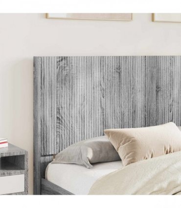 vidaXL Bed Frame with Storage and Headboard Grey Sonoma