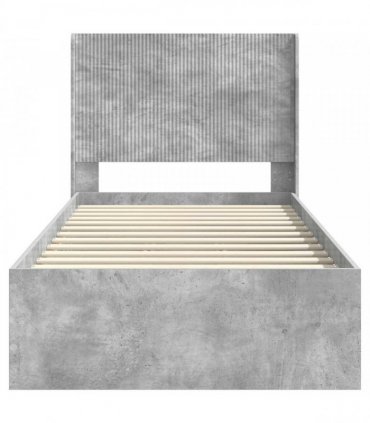 vidaXL Bed Frame with Storage and Headboard Concrete Grey 90 x 190 cm