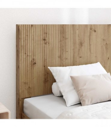 vidaXL Bed Frame with Storage and Headboard Artisan Oak