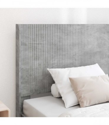 vidaXL Bed Frame with Storage and Headboard Concrete Grey 75 x 190 cm