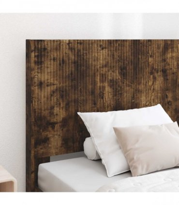 vidaXL Bed Frame with Storage and Headboard Smoked Oak 75 x 190 cm