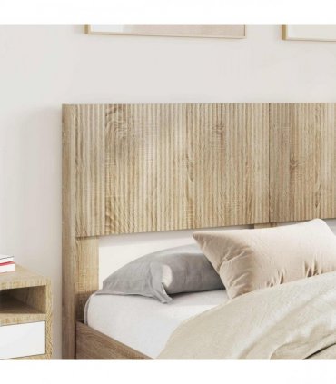 vidaXL Bed Frame with Storage and Headboard Sonoma Oak 150 x 200 cm