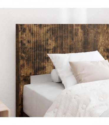 vidaXL Bed Frame with Storage and Headboard Smoked Oak 100 x 200 cm
