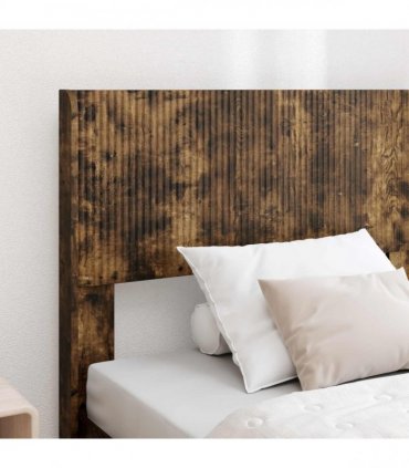 vidaXL Bed Frame with Storage and Headboard Smoked Oak 90 x 200 cm