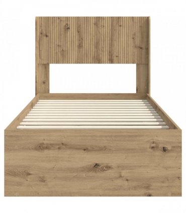 vidaXL Bed Frame with Storage and Headboard Artisan Oak 90 x 200 cm