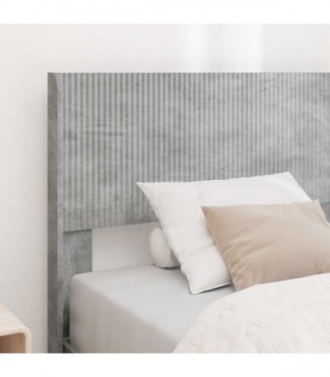 vidaXL Bed Frame with Storage and Headboard Concrete Grey 90 x 200 cm