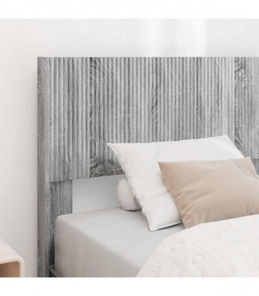vidaXL Bed Frame with Storage and Headboard Grey Sonoma 90 x 200 cm