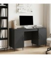vidaXL Desk Black 142.5 x 50 x 75 cm Engineered Wood