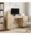 vidaXL Desk Sonoma Oak 142.5 x 50 x 75 cm Engineered Wood