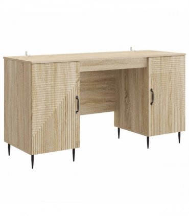 vidaXL Desk Sonoma Oak 142.5 x 50 x 75 cm Engineered Wood